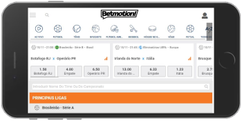 Aposte pelo celular na Betmotion
